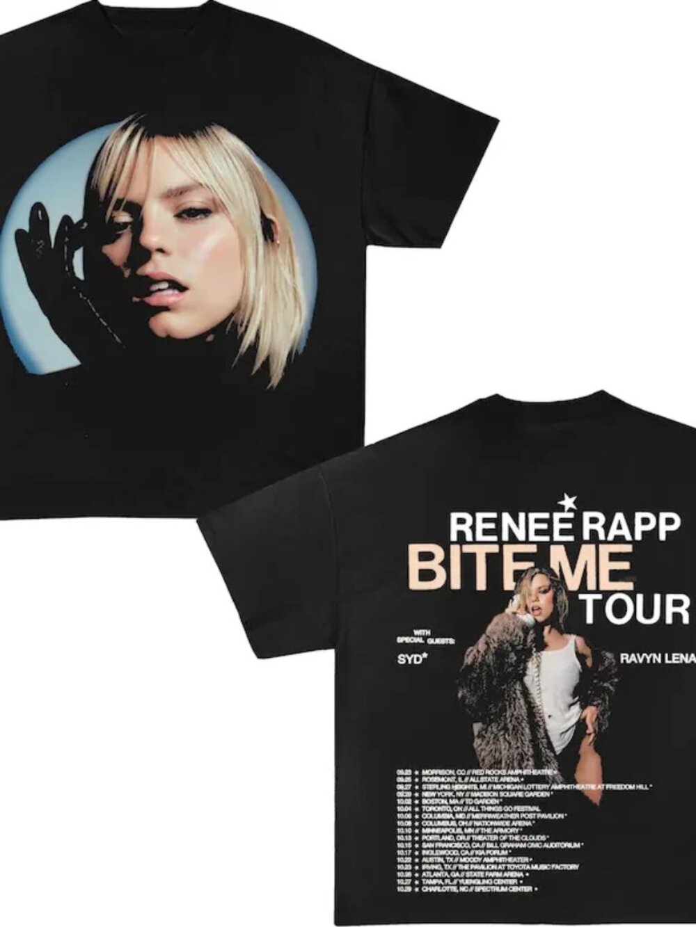 Renee Rapp Bite Me World Tour Retro Vintage Graphic Tee